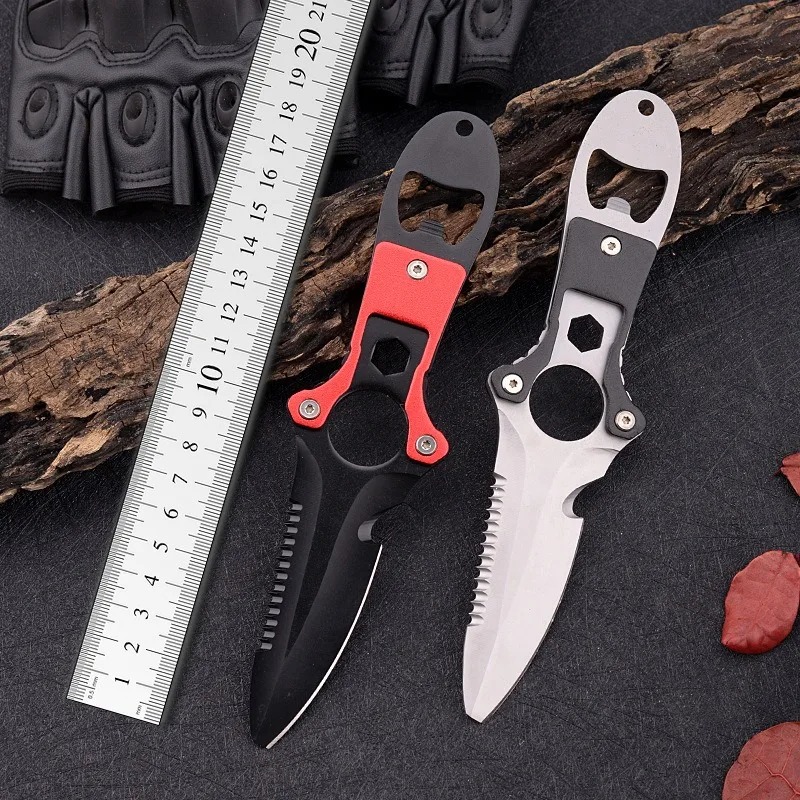 Dive Knife Titanium - Stainless steel multifunctional knife diving tool