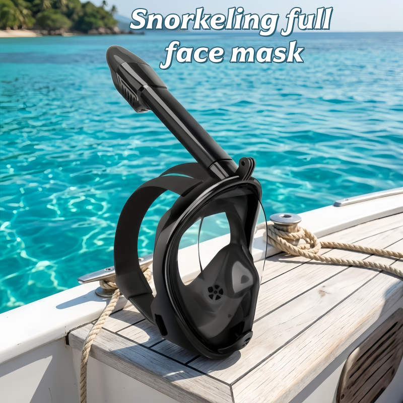 Freediving Mask Set - Underwater Snorkeling Full Face Children Swimming