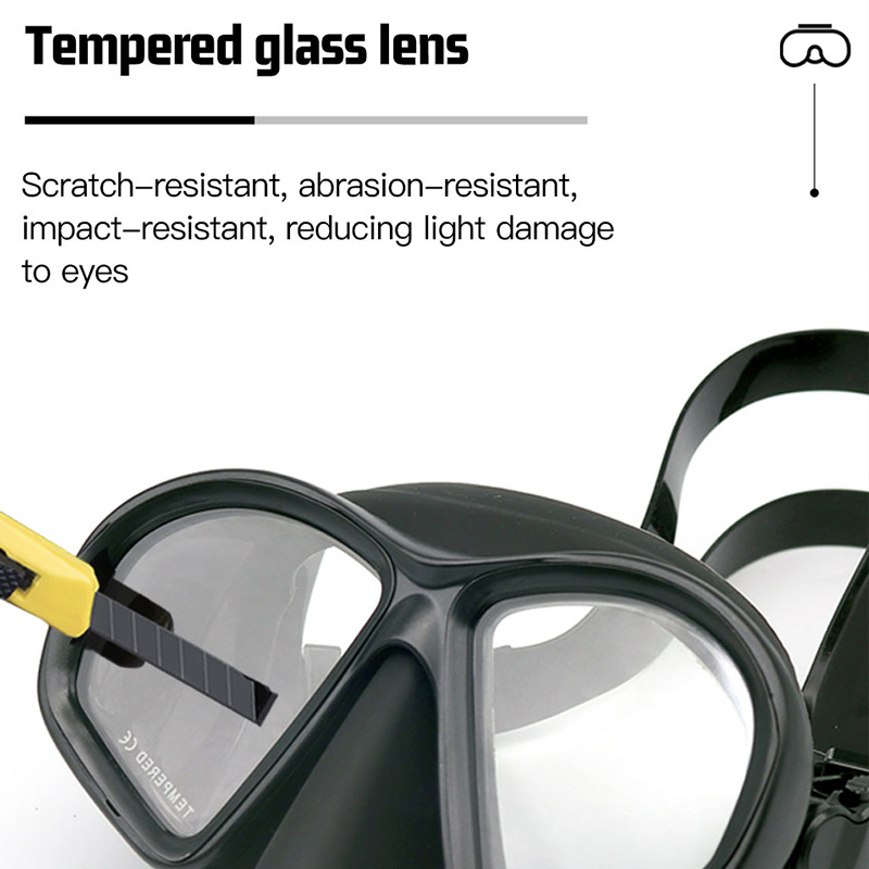 Wet Low Capacity Tempered Glas - Freediving Mask Set 评论和价格