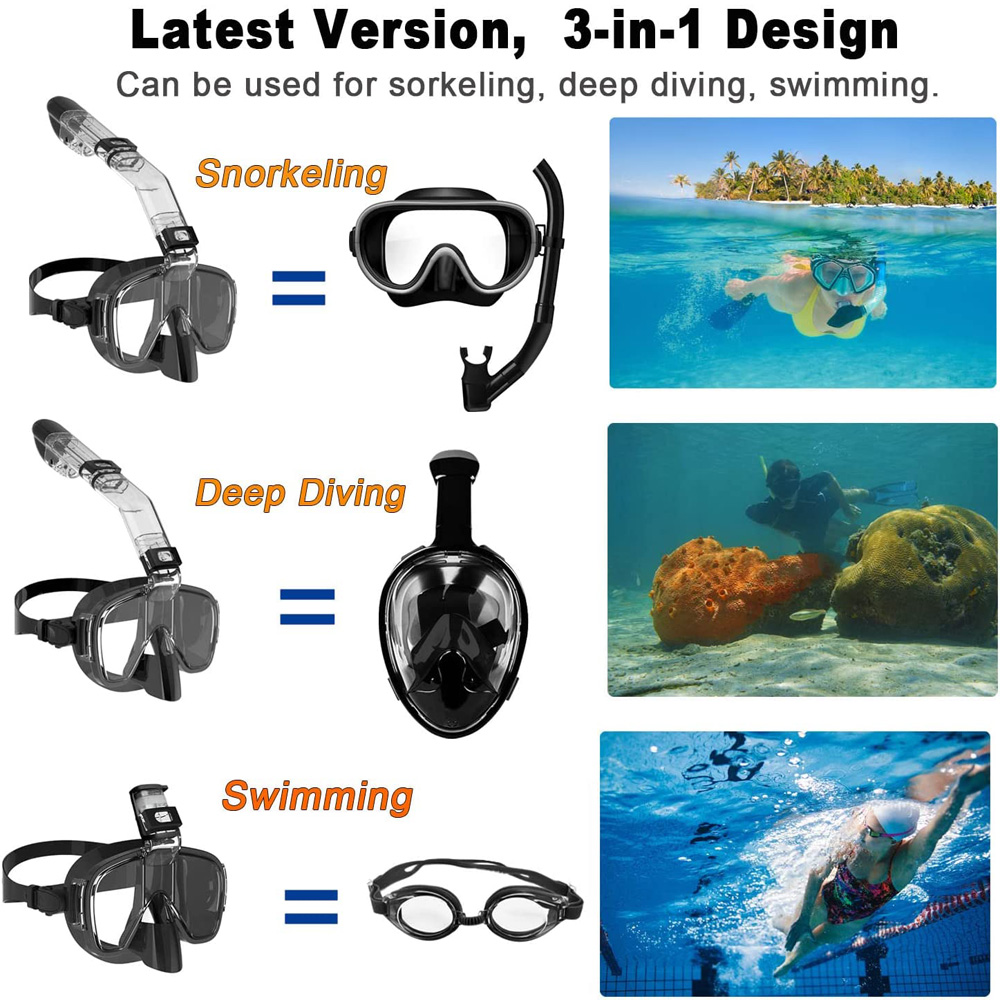 Diving Masks Foldable Anti-Fog - Freediving Mask Set 评论和价格