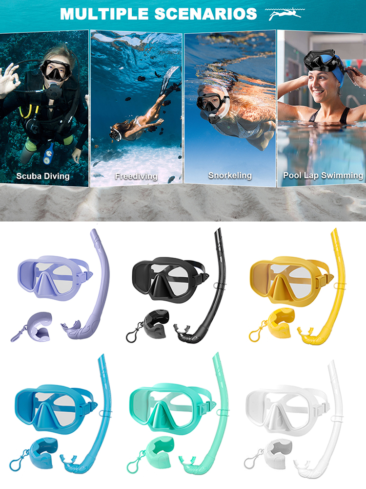 Professional Frameless Tempere - Freediving Mask Set 评论和价格