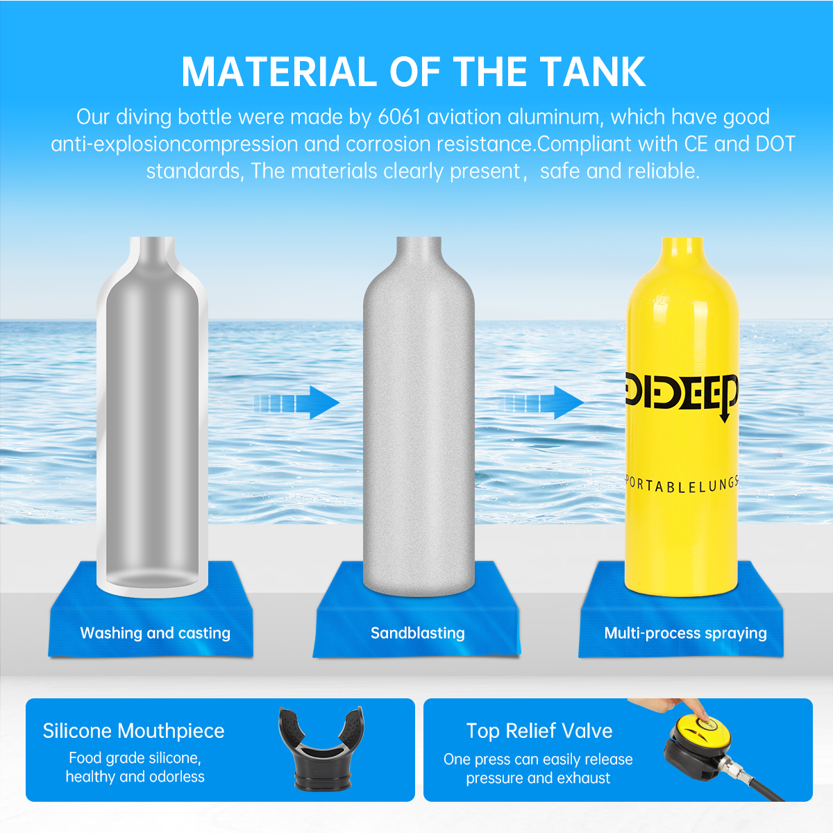 DIDEEP 4L Mini Scuba Diving Ta - Aquatic Diving 评论和价格