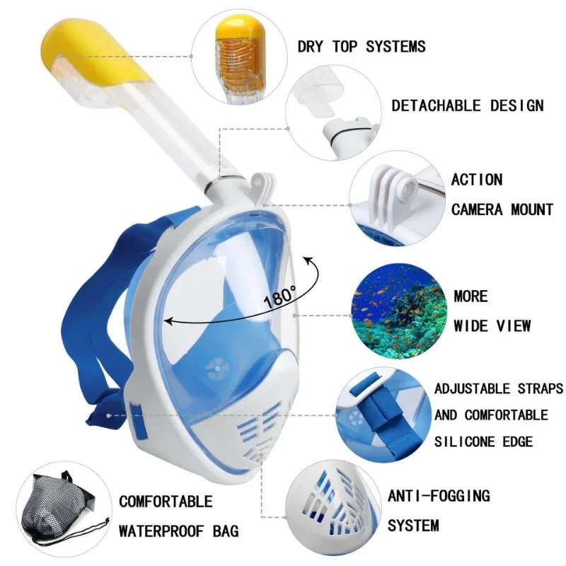 Full Face Diving Mask Underwat - Freediving Mask Set 评论和价格