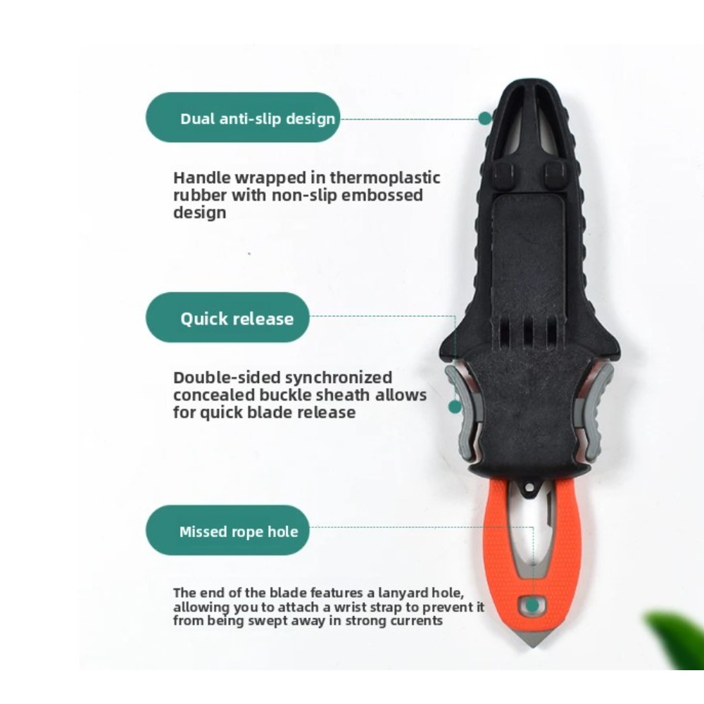 Water Rescue Knife Outdoor Rop - Dive Knife Titanium 评论和价格