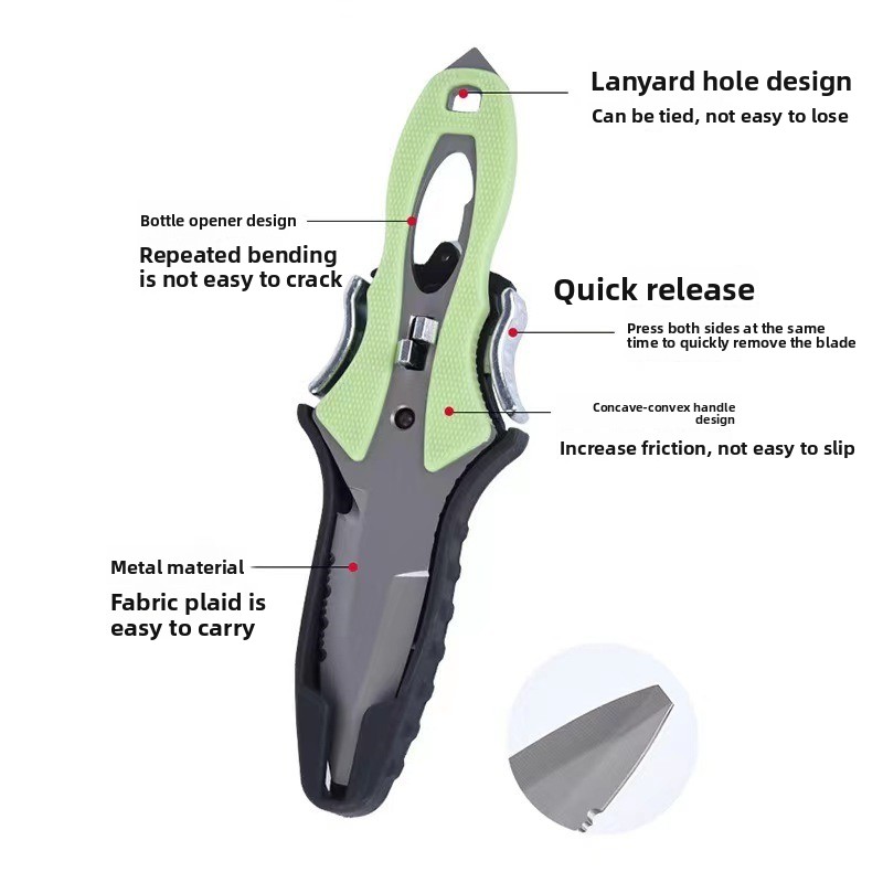 Water Rescue Knife Diving Rope - Dive Knife Titanium 评论和价格