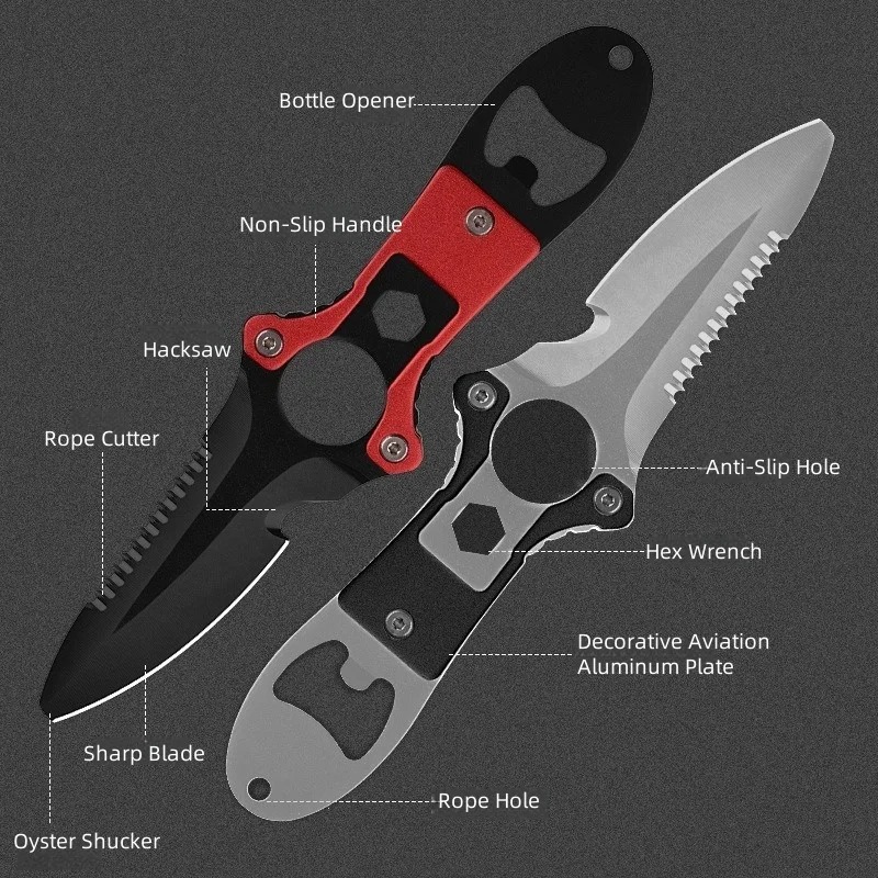 Outdoor Survival Knife Multito - Dive Knife Titanium 评论和价格