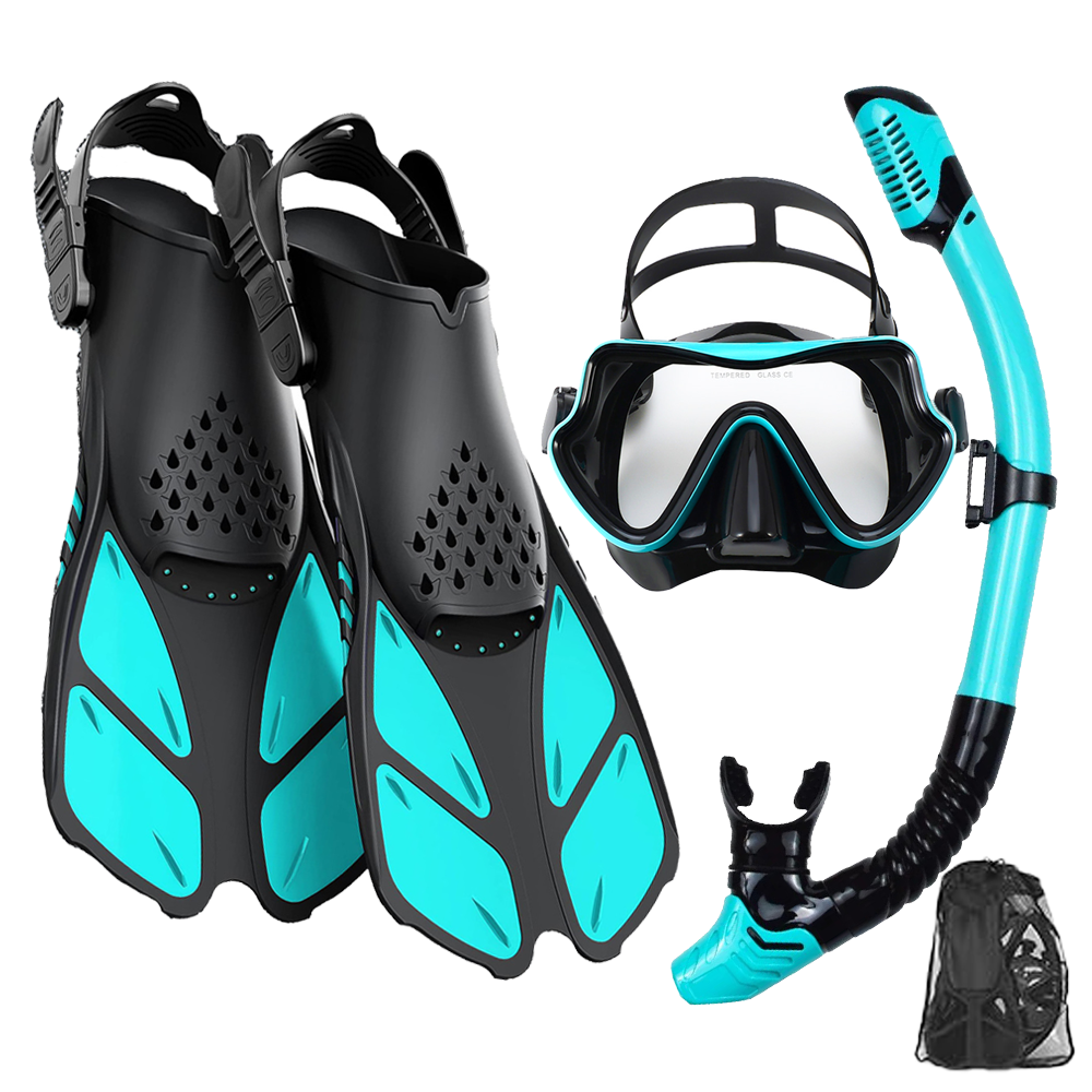 Mask Fins Snorkel Set, Snorkel - Freediving Mask Set 评论和价格