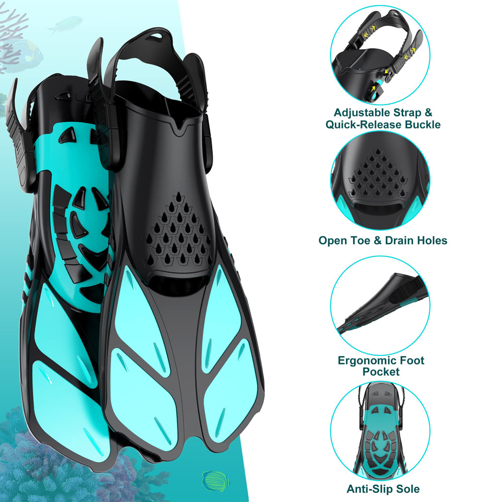 Mask Fins Snorkel Set, Snorkel - Freediving Mask Set 评论和价格