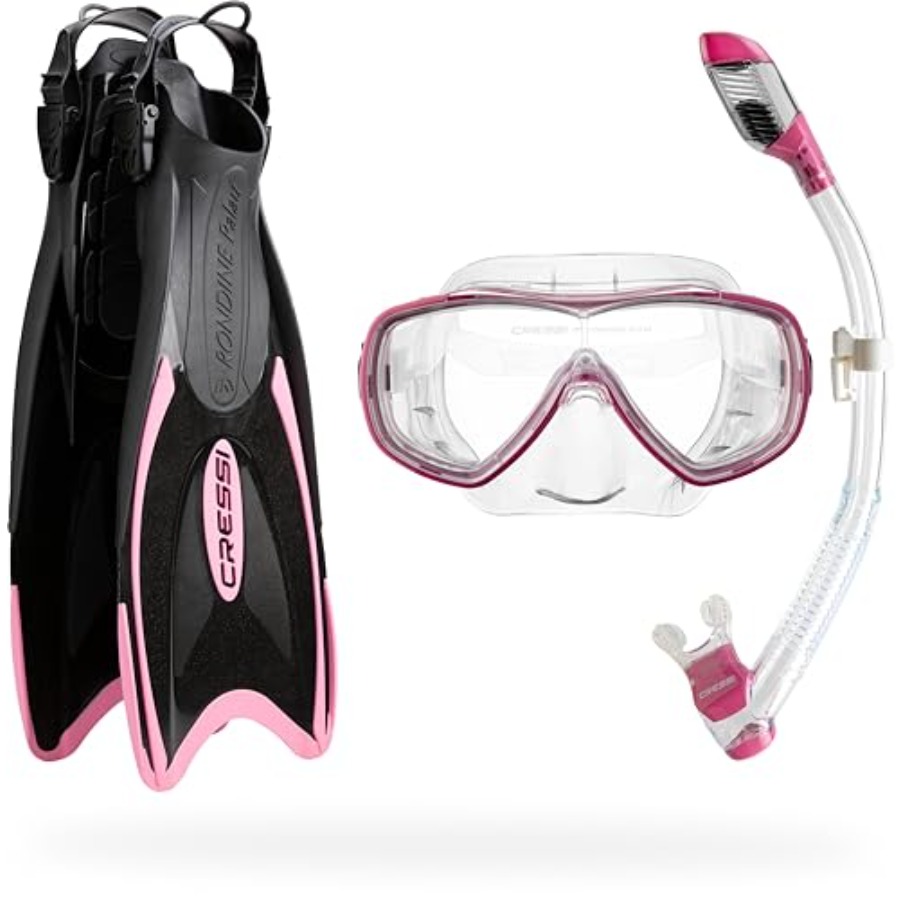 Adult lightweight premium trav - Freediving Mask Set 评论和价格